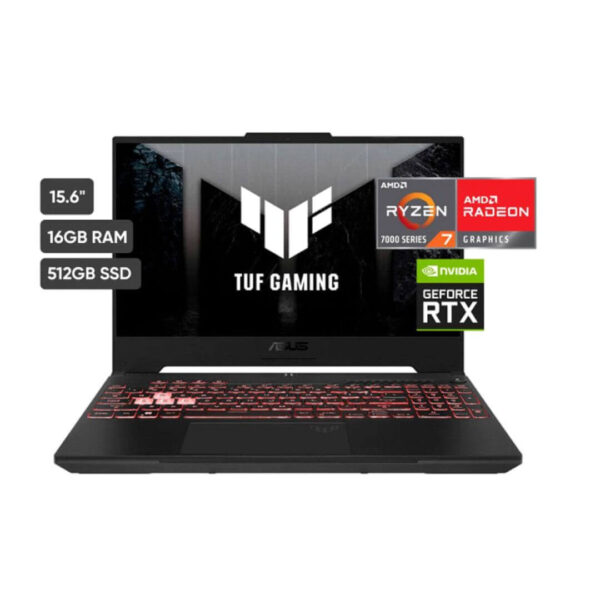 ASUS TUF gaming FA507NU-LP031 RYZEN 7-7735HS 16GB/SSD512GB NVME /NVDIA RTX 4050 6GB DDR6/15.6 FHD 1920x1080