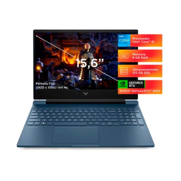 HP VICTUS Gaming 15-FA0021LA Core I5-12450H Ram 8gb SSD 512gb m.2 15.6 FHD Win 11