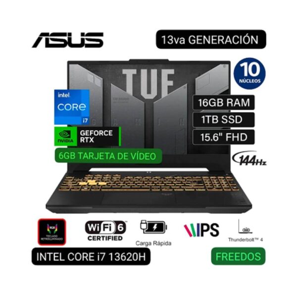 ASUS TUF gaming FX507VU-LP180 Core  I7-13620H RAM 16gb SSD 1tb M.2 15.6" FHD